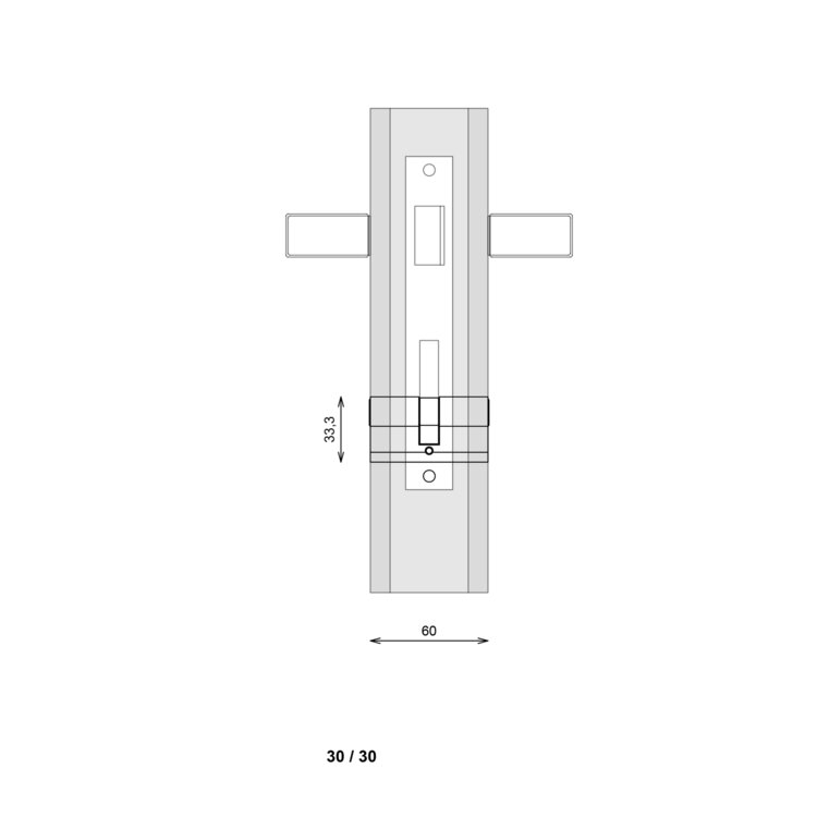 COMBINATIE Deurklink ELIOT met profielcilinder + cilinderslot zwart 30/30