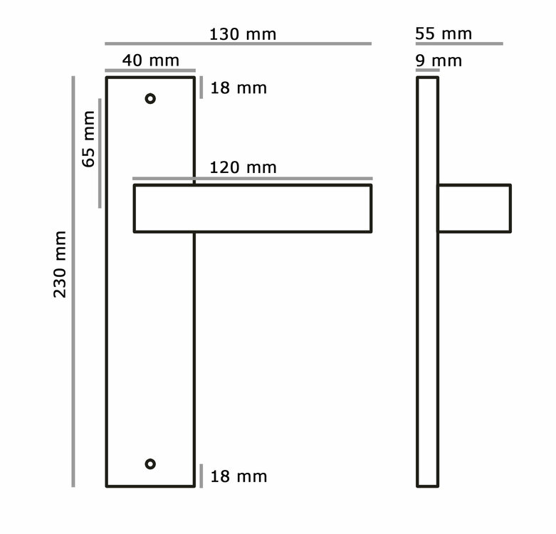 Eliot-op schild afmetingen